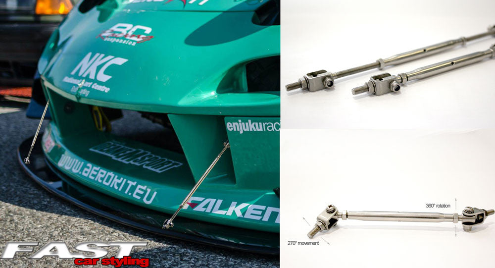 Universal Stainless Steel Splitter Rods Fully adjustable for spoilers ...